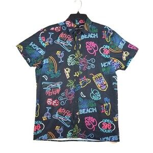 MCMXXXIII Short Sleeve Hawiian Vacation Beach Button Down Collared Shirt Medium